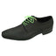 DIBI Bright-Green Polkadot Dress Shoelaces w/ Gold Aglets