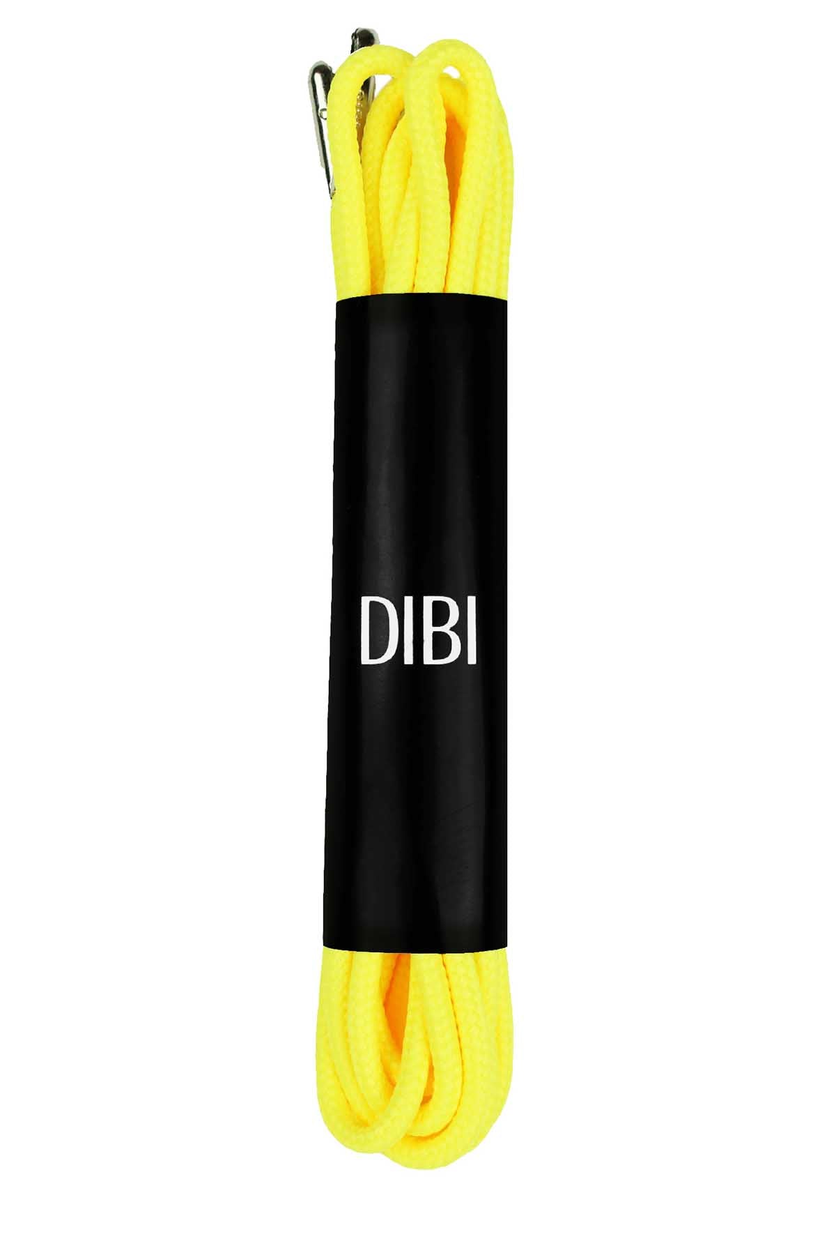 DIBI Bright-Yellow Dress Shoelaces w/ Silver Aglets