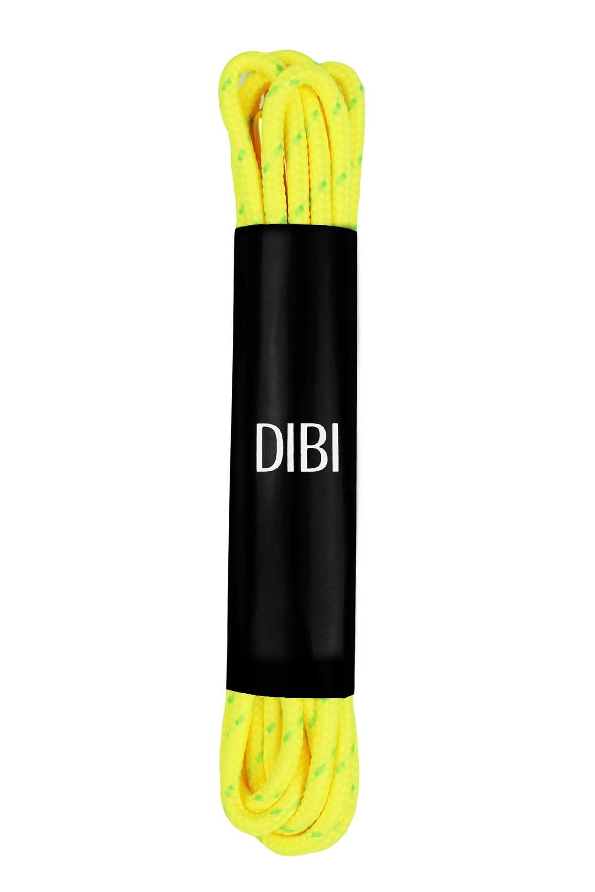 DIBI Bright-Yellow Polkadot Dress Shoelaces w/ Gold Aglets