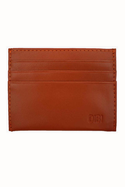 DIBI Burnt-Orange Slim Leather Wallet