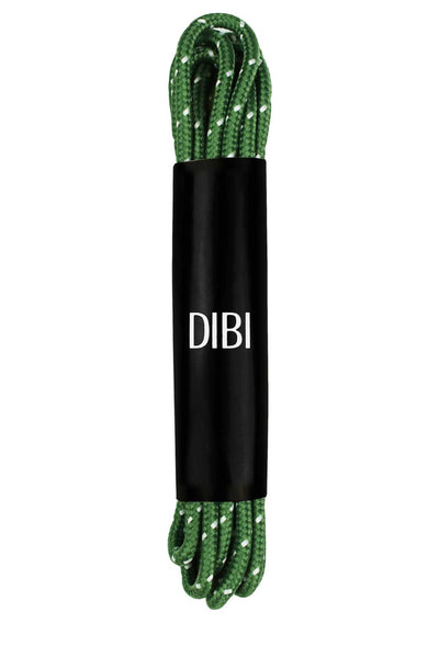 DIBI Green Polkadot Dress Shoelaces w/ Gold Aglets