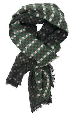 DIBI Green & Beige Gingham Scarf thumbnail 1