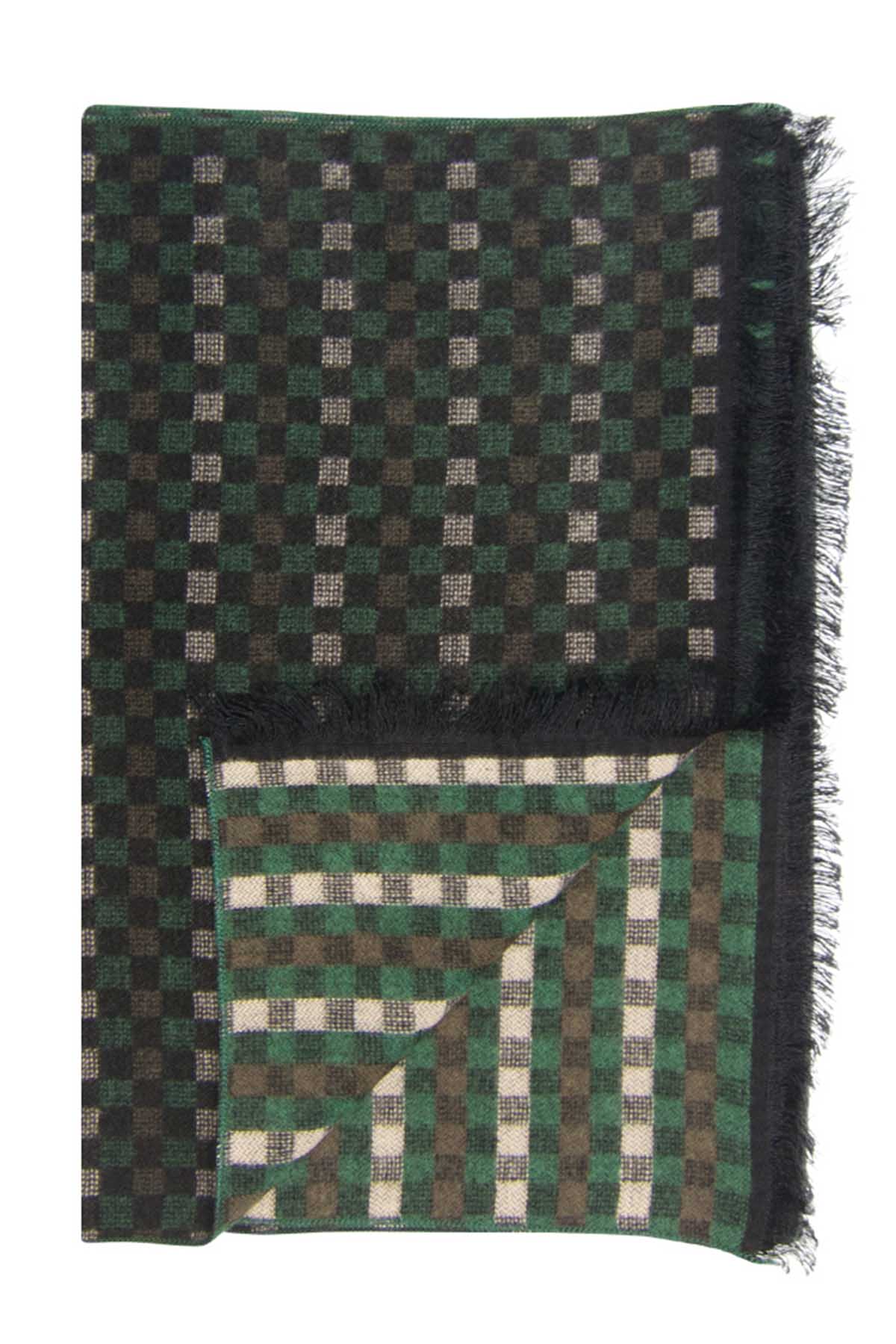DIBI Green & Beige Gingham Scarf