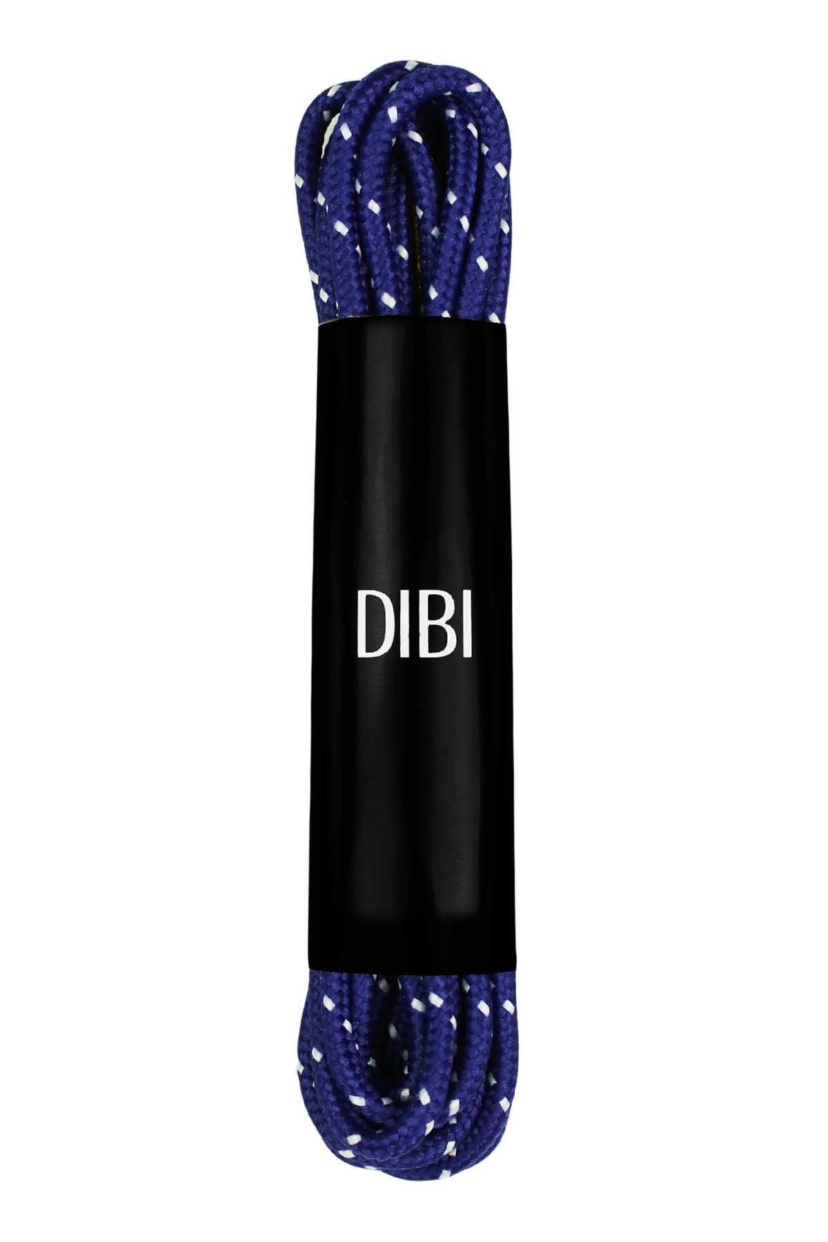 DIBI Navy-Blue Polkadot Dress Shoelaces w/ Gold Aglets