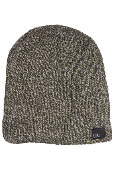 DIBI Olive & Charcoal Beanie Slouchy Beanie