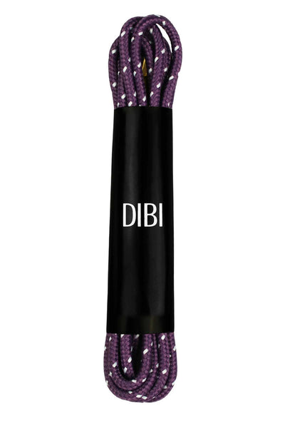 DIBI Plum Polkadot Dress Shoelaces w/ Gold Aglets