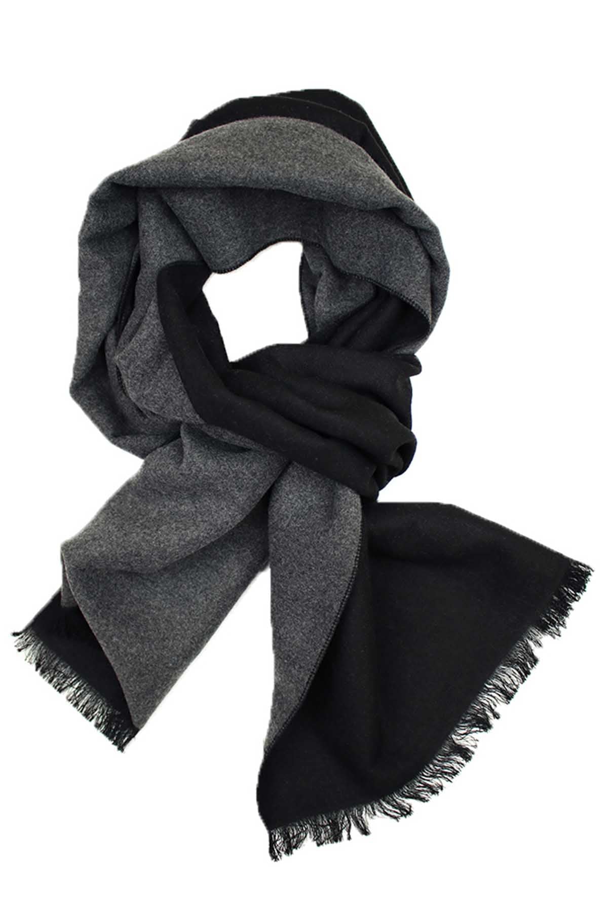 DIBI Solid Black & Grey Scarf