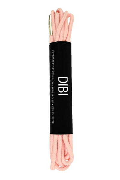 DIBI Solid Blush-Pink Dress Shoelaces w/ Silver Aglets