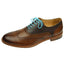 DIBI Solid Bright-Blue Dress Shoelaces w/ Silver Aglets