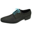 DIBI Solid Bright-Blue Dress Shoelaces w/ Silver Aglets