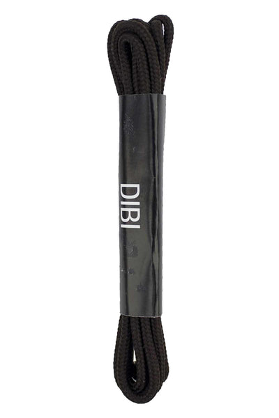 DIBI Solid Cocoa-Brown Dress Shoelaces w/ Silver Aglets