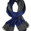 DIBI Solid Navy & Grey Trim Scarf