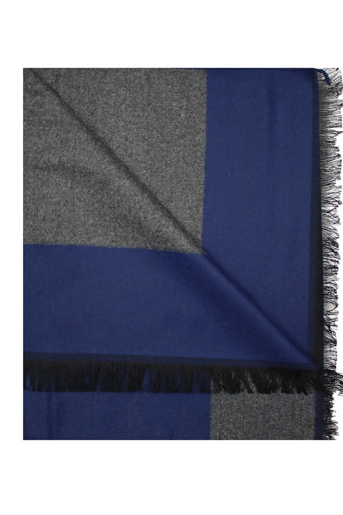 DIBI Solid Navy & Grey Trim Scarf