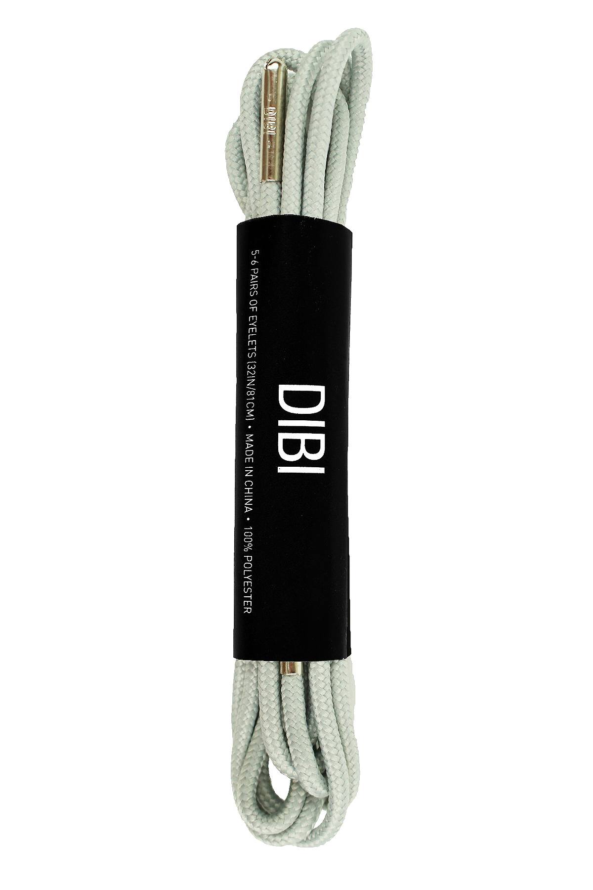 DIBI Solid-Silver Dress Shoelaces w/ Silver Aglets