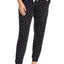 DKNY Black Allover Lips Printed Pajama Jogger Pant
