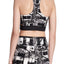 DKNY Black Combo Escape Printed Low Impact Racerback Sports Bra