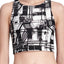 DKNY Black Combo Escape Printed Low Impact Racerback Sports Bra