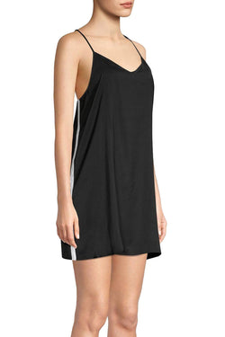 DKNY Black Crepe De Chine Racerback Chemise thumbnail 4