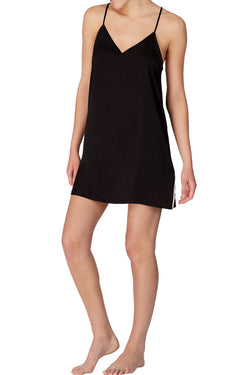 DKNY Black Crepe De Chine Racerback Chemise thumbnail 2