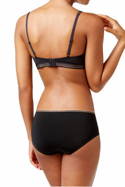 DKNY Black/Glow Fusion Skyline Dotted-Trim Essential Microfiber Bralette thumbnail 4