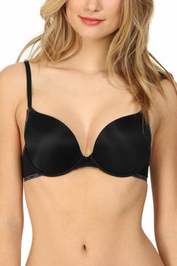 DKNY Black Heritage Logo Custom-Lift Push-Up Bra thumbnail 1