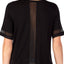 DKNY Black Logo Mesh Detail Lounge Top