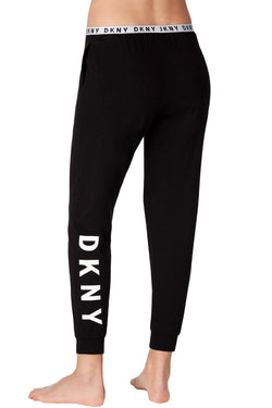 DKNY Black Logo-Waist Knit Jogger Lounge Pant thumbnail 3
