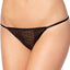 DKNY Black Modern Lace Sheer String Bikini Brief