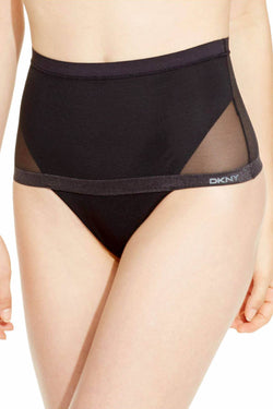 DKNY Black Modern-Lights Sheer Shaping Thong thumbnail 1