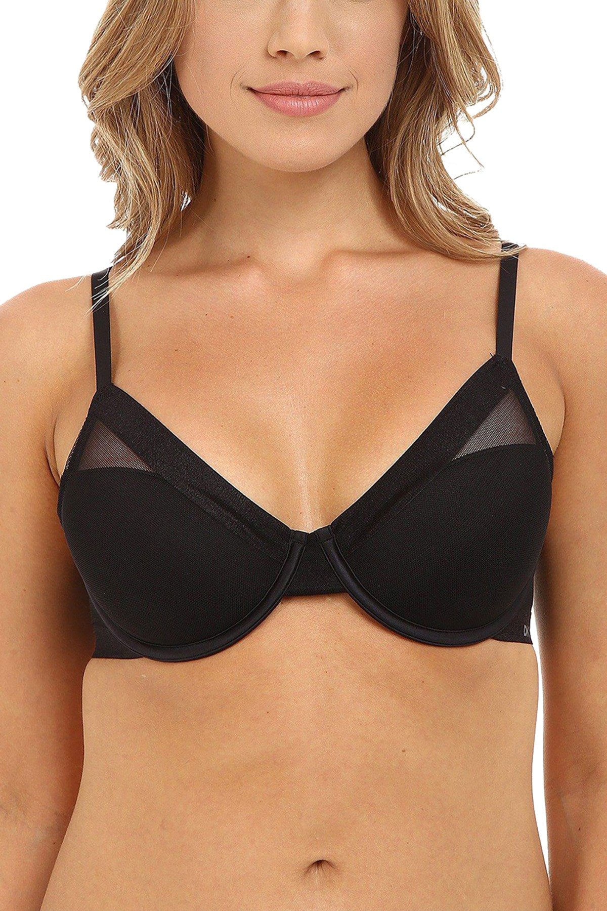 DKNY Black Modern-Lights Sheer Spacer Bra