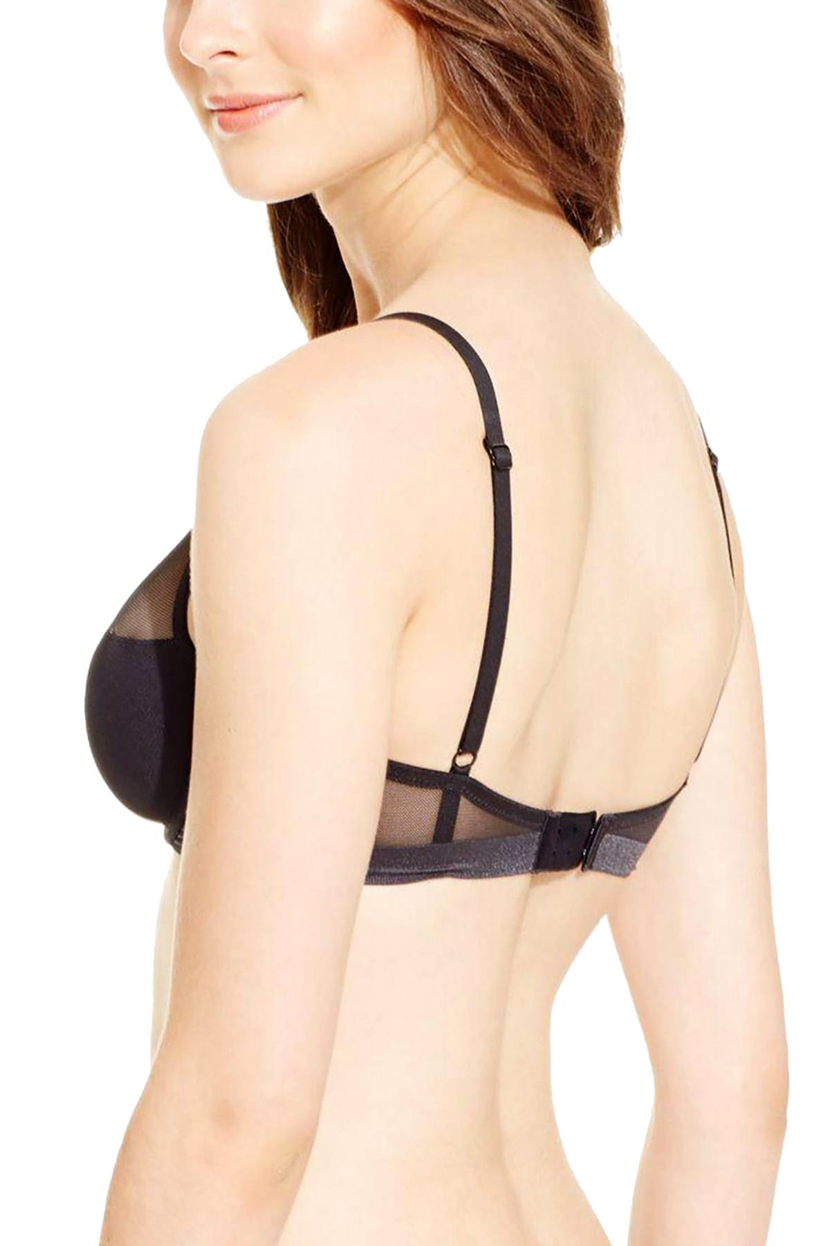 DKNY Black Modern-Lights Sheer Spacer Bra