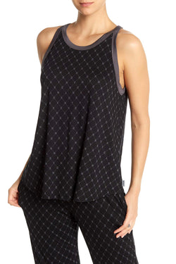 DKNY Black Print High/Low Hem Lounge Tank thumbnail 1