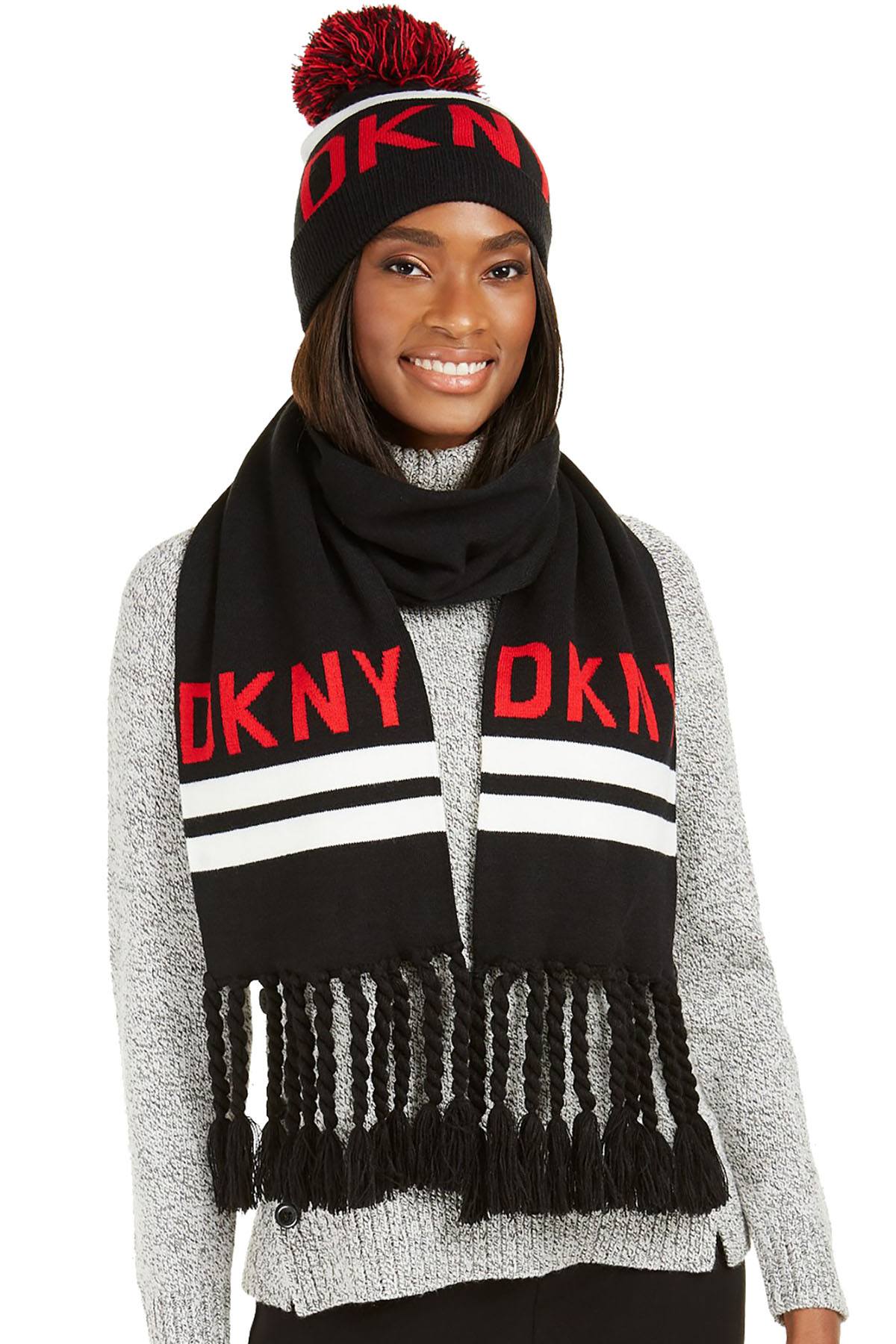 dkny scarf black