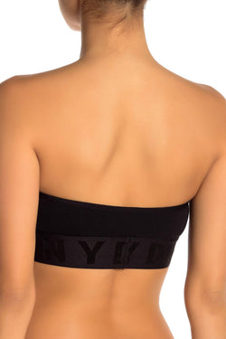 DKNY Black Ribbed Litewear Bandeau Bralette thumbnail 3