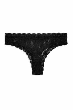 DKNY Black Signature Lace Thong thumbnail 3