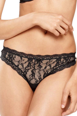 DKNY Black Signature Lace Thong thumbnail 1