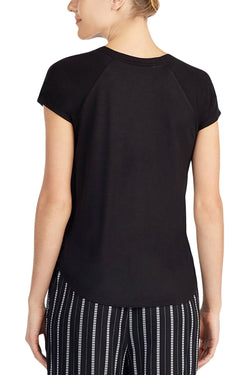 DKNY Black Solid Lounge Tee thumbnail 3