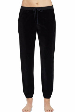 DKNY Black Stretch-Velour Pajama Pant thumbnail 2