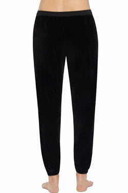 DKNY Black Stretch-Velour Pajama Pant thumbnail 4
