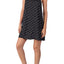 DKNY Black/White Allover Print Read My Lips Satin Chemise