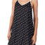 DKNY Black/White Allover Print Read My Lips Satin Chemise