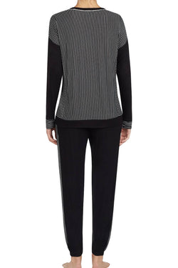 DKNY Black/White Contrast-Panel Lounge Set thumbnail 3