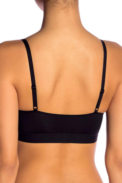 DKNY Black/White Logo Scoop Wirefree Bralette thumbnail 2