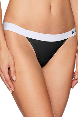 DKNY Black/White Logo Thong thumbnail 1