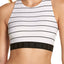 DKNY Black & White Poplin LiteWear Seamless Ribbed Crop-Top/Bralette