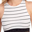 DKNY Black & White Poplin LiteWear Seamless Ribbed Crop-Top/Bralette