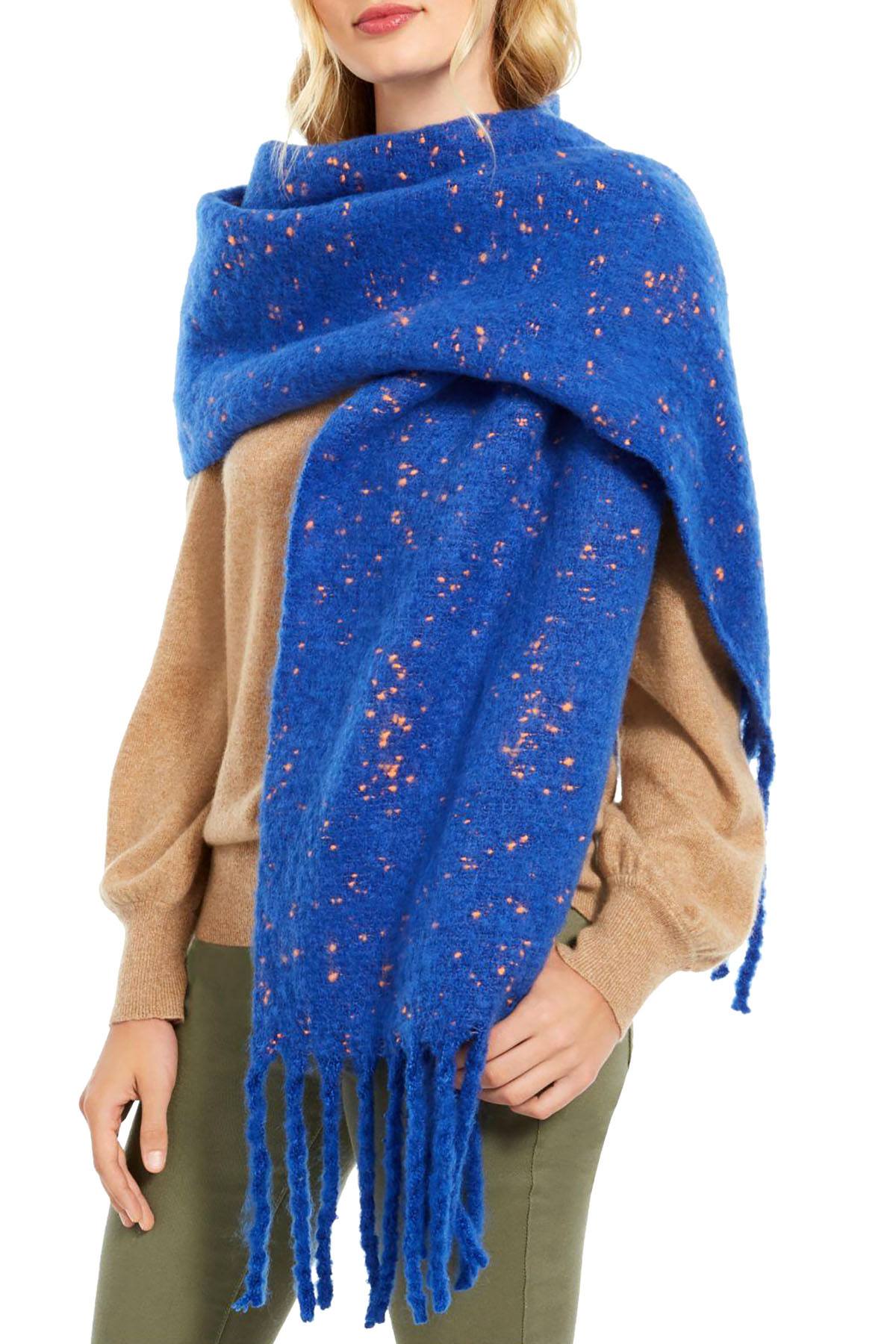 DKNY Blue Pop Neon Speckled Scarf