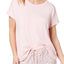 DKNY Blush CrossBack Short Sleeve Lounge Tee