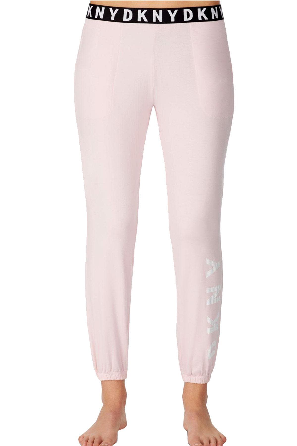 DKNY Blush Logo Tuxedo Stripe Jogger Pant