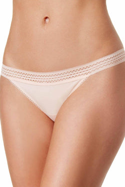 DKNY Blush-Nude Lace-Trim Thong thumbnail 1